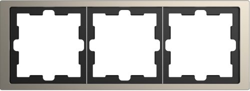 Рамка универсальная Schneider Electric Merten D-Life 3-м. металл никель фото Рамка универсальная Schneider Electric Merten D-Life 3-м. металл никель картинка